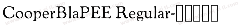 CooperBlaPEE Regular字体转换